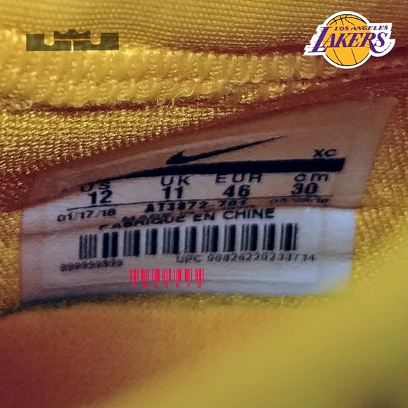 Nike Lebron Soldier XII 12 TB Promo LA Lakers Gold - Picture 8 of 8